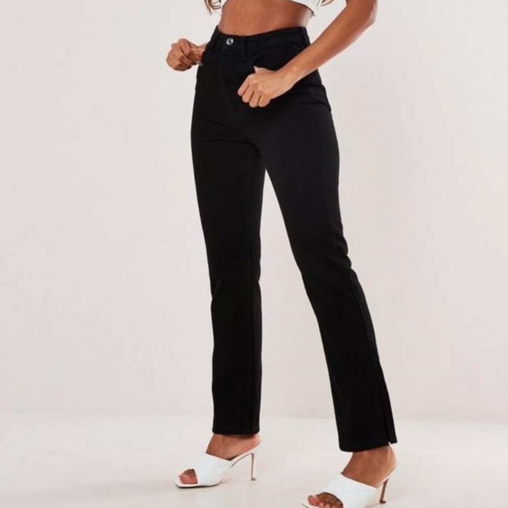 Black high waisted jeans Missguided
